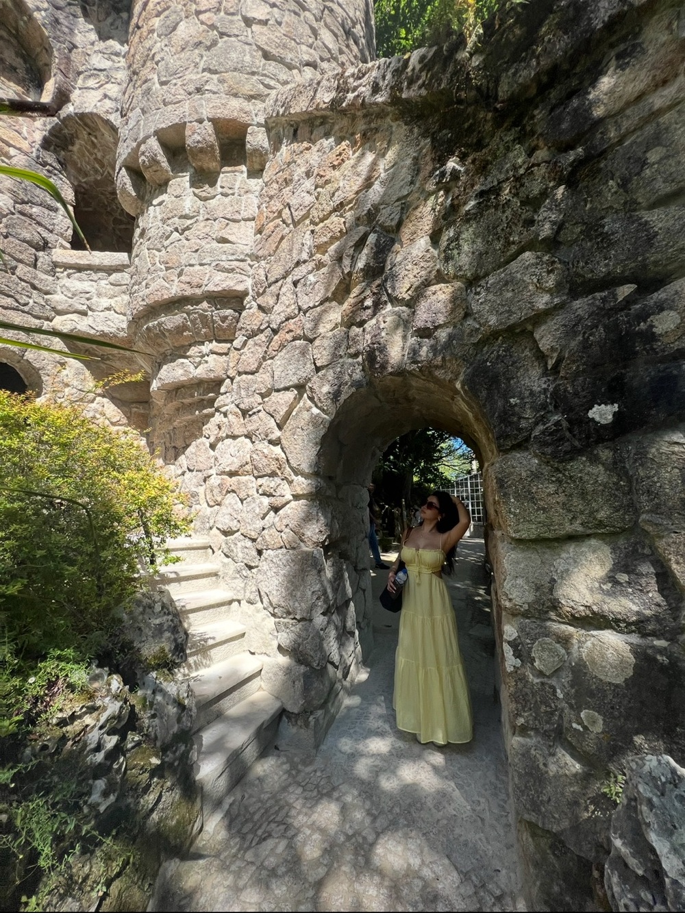 Women's Yellow Maxi Dress with Tie Bodice